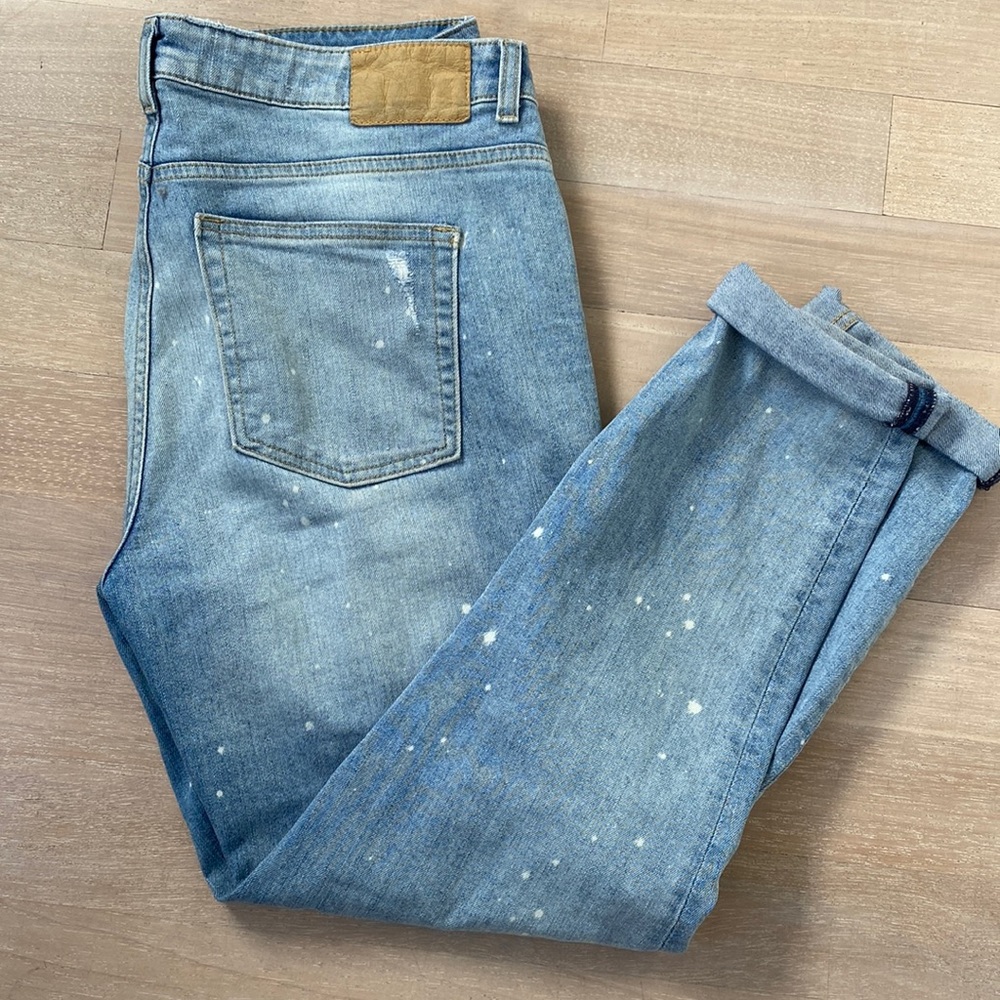 H&M DIVIDED Boyfriend Distressed Jeans Size 12